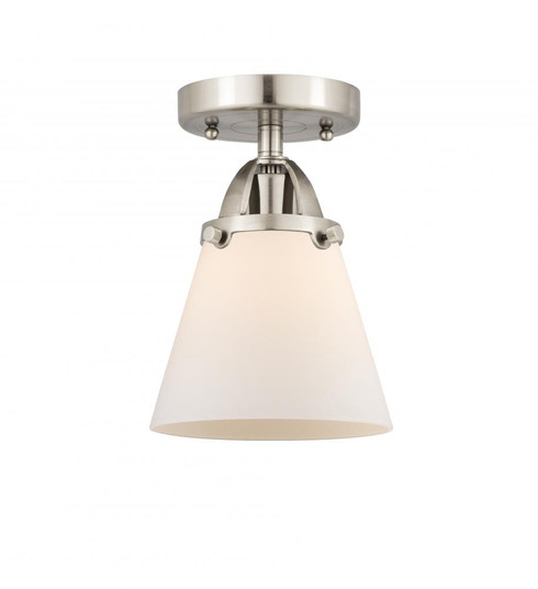 Cone - 1 Light - 6 inch - Brushed Satin Nickel - Semi-Flush Mount (3442|288-1C-SN-G61-LED)