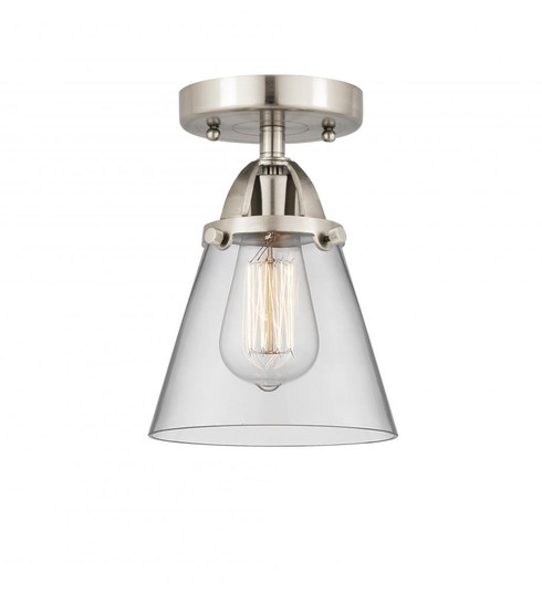 Cone - 1 Light - 6 inch - Brushed Satin Nickel - Semi-Flush Mount (3442|288-1C-SN-G62-LED)