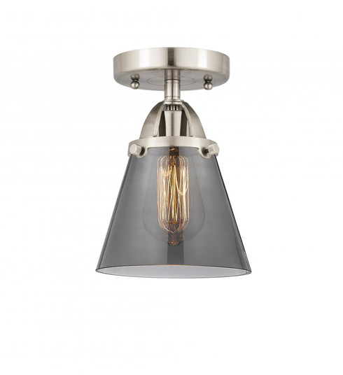 Cone - 1 Light - 6 inch - Brushed Satin Nickel - Semi-Flush Mount (3442|288-1C-SN-G63-LED)
