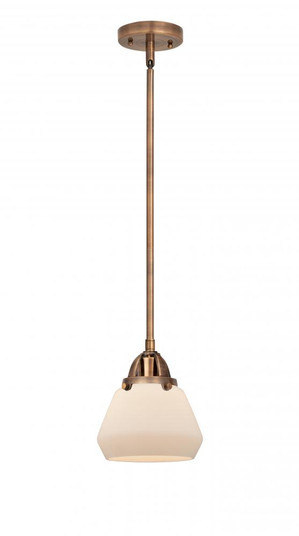 Fulton - 1 Light - 7 inch - Antique Copper - Stem hung - Mini Pendant (3442|288-1S-AC-G171)