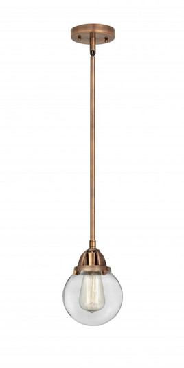 Beacon - 1 Light - 6 inch - Antique Copper - Stem hung - Mini Pendant (3442|288-1S-AC-G202-6)
