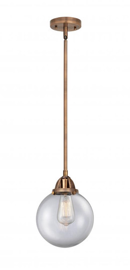 Beacon - 1 Light - 8 inch - Antique Copper - Stem hung - Mini Pendant (3442|288-1S-AC-G202-8)