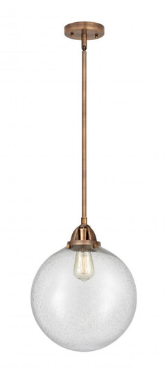 Beacon - 1 Light - 12 inch - Antique Copper - Stem hung - Mini Pendant (3442|288-1S-AC-G204-12-LED)