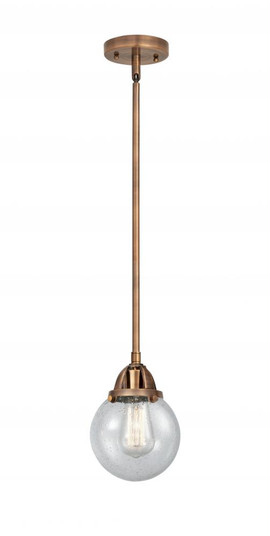 Beacon - 1 Light - 6 inch - Antique Copper - Stem hung - Mini Pendant (3442|288-1S-AC-G204-6)