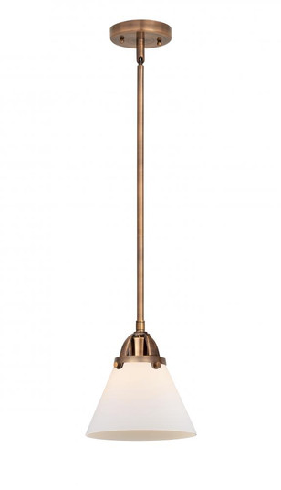 Cone - 1 Light - 8 inch - Antique Copper - Stem hung - Mini Pendant (3442|288-1S-AC-G41)