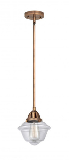 Oxford - 1 Light - 8 inch - Antique Copper - Stem hung - Mini Pendant (3442|288-1S-AC-G532-LED)