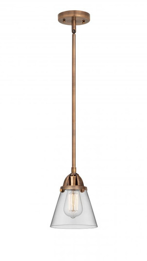 Cone - 1 Light - 6 inch - Antique Copper - Stem hung - Mini Pendant (3442|288-1S-AC-G62-LED)