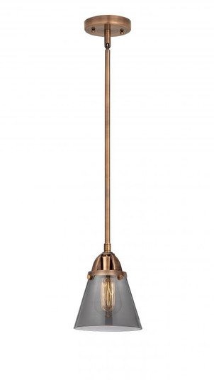 Cone - 1 Light - 6 inch - Antique Copper - Stem hung - Mini Pendant (3442|288-1S-AC-G63-LED)