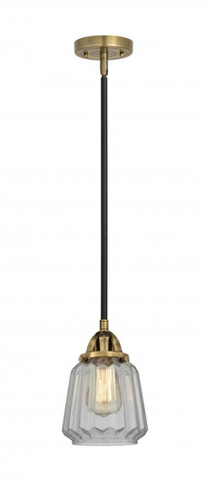 Chatham - 1 Light - 7 inch - Black Antique Brass - Stem hung - Mini Pendant (3442|288-1S-BAB-G142-LED)