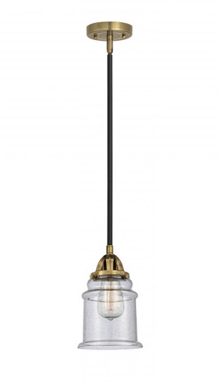 Canton - 1 Light - 6 inch - Black Antique Brass - Stem hung - Mini Pendant (3442|288-1S-BAB-G184-LED)