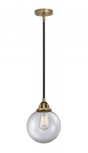 Beacon - 1 Light - 8 inch - Black Antique Brass - Stem hung - Mini Pendant (3442|288-1S-BAB-G202-8)