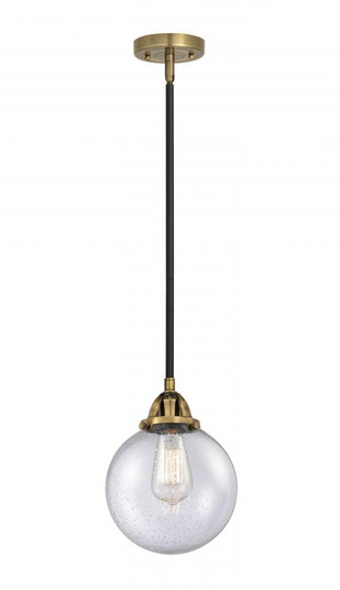 Beacon - 1 Light - 8 inch - Black Antique Brass - Stem hung - Mini Pendant (3442|288-1S-BAB-G204-8)