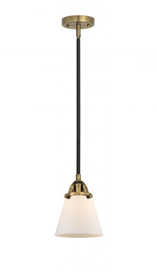 Cone - 1 Light - 6 inch - Black Antique Brass - Stem hung - Mini Pendant (3442|288-1S-BAB-G61-LED)