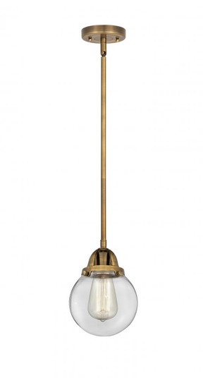 Beacon - 1 Light - 6 inch - Brushed Brass - Stem hung - Mini Pendant (3442|288-1S-BB-G202-6)
