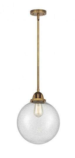 Beacon - 1 Light - 10 inch - Brushed Brass - Stem hung - Mini Pendant (3442|288-1S-BB-G204-10-LED)