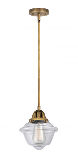Oxford - 1 Light - 8 inch - Brushed Brass - Stem hung - Mini Pendant (3442|288-1S-BB-G532-LED)
