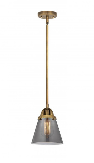 Cone - 1 Light - 6 inch - Brushed Brass - Stem hung - Mini Pendant (3442|288-1S-BB-G63-LED)