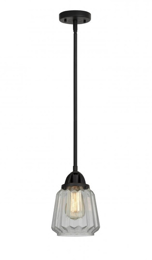 Chatham - 1 Light - 7 inch - Matte Black - Stem hung - Mini Pendant (3442|288-1S-BK-G142-LED)