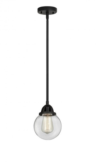 Beacon - 1 Light - 6 inch - Matte Black - Stem hung - Mini Pendant (3442|288-1S-BK-G202-6-LED)