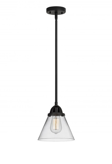 Cone - 1 Light - 8 inch - Matte Black - Stem hung - Mini Pendant (3442|288-1S-BK-G42)