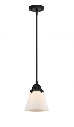 Cone - 1 Light - 6 inch - Matte Black - Stem hung - Mini Pendant (3442|288-1S-BK-G61-LED)