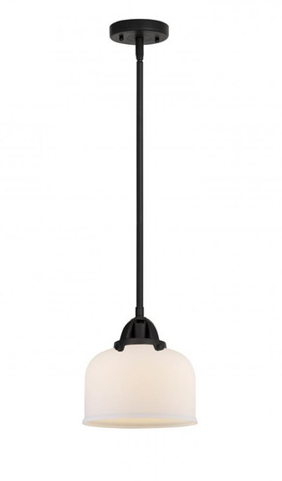 Bell - 1 Light - 8 inch - Matte Black - Stem hung - Mini Pendant (3442|288-1S-BK-G71-LED)