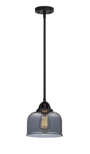 Bell - 1 Light - 8 inch - Matte Black - Stem hung - Mini Pendant (3442|288-1S-BK-G73-LED)