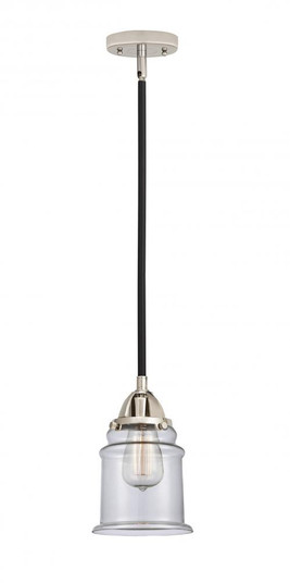 Canton - 1 Light - 6 inch - Black Polished Nickel - Stem hung - Mini Pendant (3442|288-1S-BPN-G182)