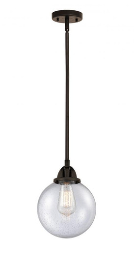 Beacon - 1 Light - 8 inch - Oil Rubbed Bronze - Stem hung - Mini Pendant (3442|288-1S-OB-G204-8)