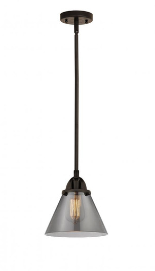 Cone - 1 Light - 8 inch - Oil Rubbed Bronze - Stem hung - Mini Pendant (3442|288-1S-OB-G43-LED)