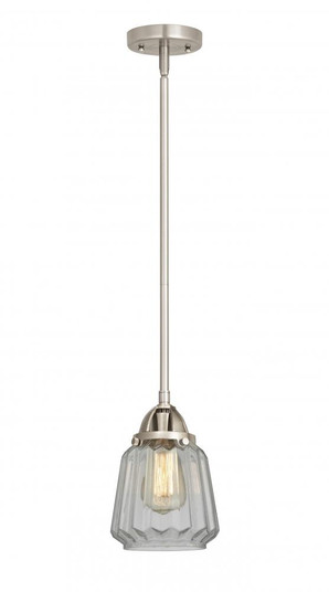 Chatham - 1 Light - 7 inch - Brushed Satin Nickel - Stem hung - Mini Pendant (3442|288-1S-SN-G142-LED)