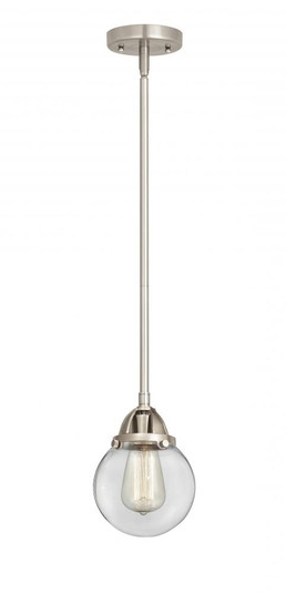 Beacon - 1 Light - 6 inch - Brushed Satin Nickel - Stem hung - Mini Pendant (3442|288-1S-SN-G202-6-LED)