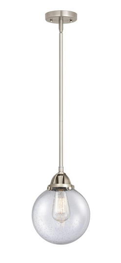 Beacon - 1 Light - 8 inch - Brushed Satin Nickel - Stem hung - Mini Pendant (3442|288-1S-SN-G204-8-LED)