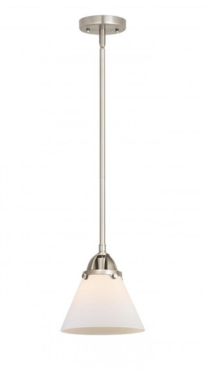 Cone - 1 Light - 8 inch - Brushed Satin Nickel - Stem hung - Mini Pendant (3442|288-1S-SN-G41)