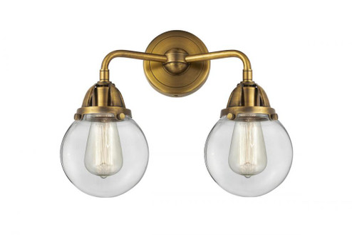 Beacon - 2 Light - 14 inch - Brushed Brass - Bath Vanity Light (3442|288-2W-BB-G202-6)