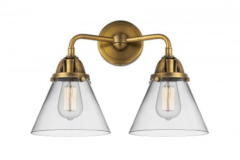 Cone - 2 Light - 16 inch - Brushed Brass - Bath Vanity Light (3442|288-2W-BB-G42-LED)