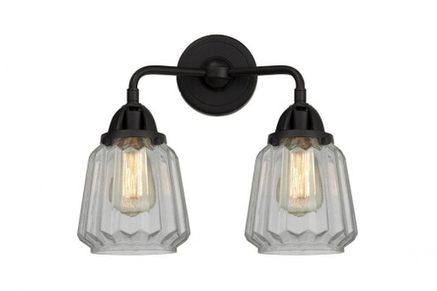 Chatham - 2 Light - 14 inch - Matte Black - Bath Vanity Light (3442|288-2W-BK-G142-LED)
