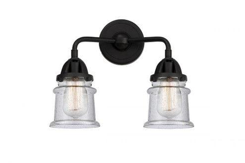 Canton - 2 Light - 13 inch - Matte Black - Bath Vanity Light (3442|288-2W-BK-G184S-LED)
