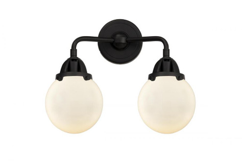 Beacon - 2 Light - 14 inch - Matte Black - Bath Vanity Light (3442|288-2W-BK-G201-6)