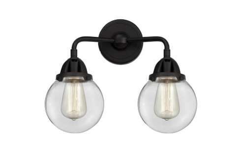 Beacon - 2 Light - 14 inch - Matte Black - Bath Vanity Light (3442|288-2W-BK-G202-6)