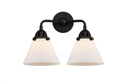 Cone - 2 Light - 16 inch - Matte Black - Bath Vanity Light (3442|288-2W-BK-G41)