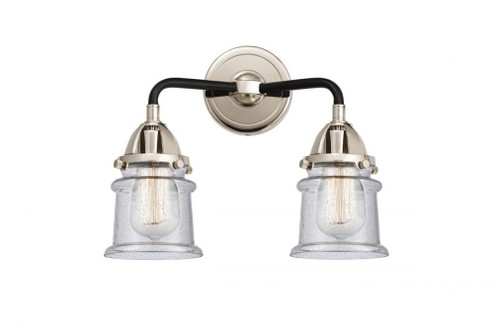 Canton - 2 Light - 13 inch - Black Polished Nickel - Bath Vanity Light (3442|288-2W-BPN-G184S-LED)