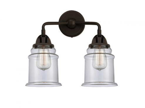 Canton - 2 Light - 14 inch - Oil Rubbed Bronze - Bath Vanity Light (3442|288-2W-OB-G182)