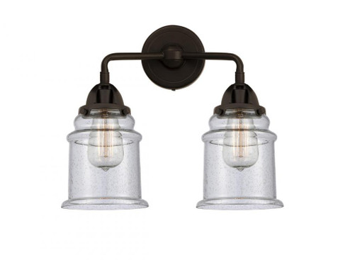 Canton - 2 Light - 14 inch - Oil Rubbed Bronze - Bath Vanity Light (3442|288-2W-OB-G184-LED)