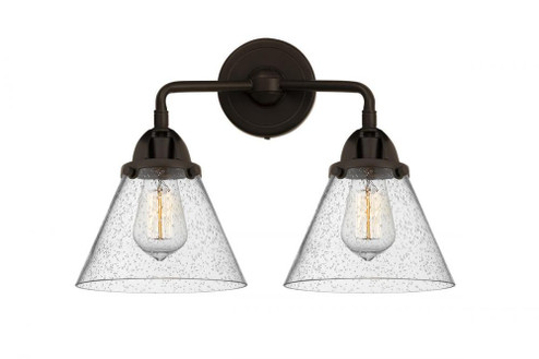 Cone - 2 Light - 16 inch - Oil Rubbed Bronze - Bath Vanity Light (3442|288-2W-OB-G44-LED)