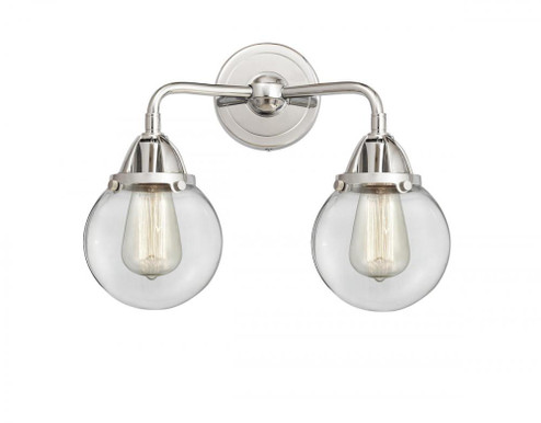 Beacon - 2 Light - 14 inch - Polished Chrome - Bath Vanity Light (3442|288-2W-PC-G202-6-LED)
