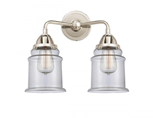Canton - 2 Light - 14 inch - Polished Nickel - Bath Vanity Light (3442|288-2W-PN-G182-LED)