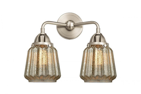 Chatham - 2 Light - 14 inch - Brushed Satin Nickel - Bath Vanity Light (3442|288-2W-SN-G146-LED)
