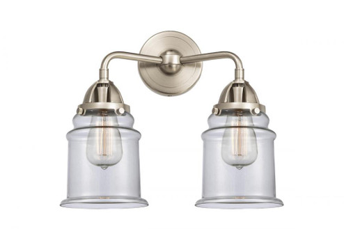 Canton - 2 Light - 14 inch - Brushed Satin Nickel - Bath Vanity Light (3442|288-2W-SN-G182-LED)