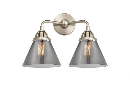 Cone - 2 Light - 16 inch - Brushed Satin Nickel - Bath Vanity Light (3442|288-2W-SN-G43-LED)